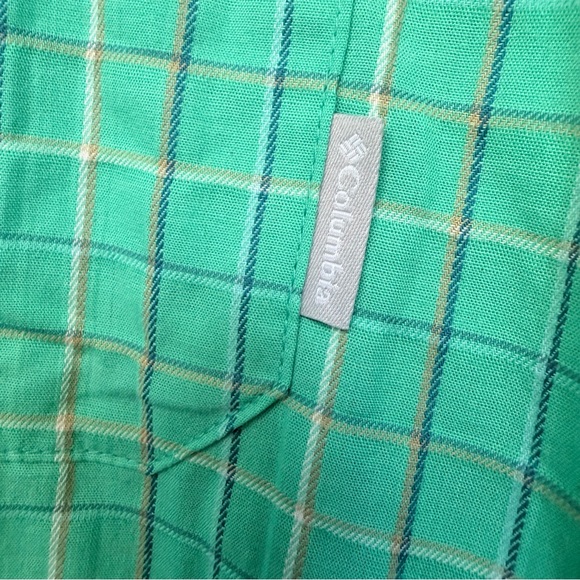 NWT Columbia Men's Green Plaid Button-Down Regular Fit Shirt, XL - Picture 6 of 7